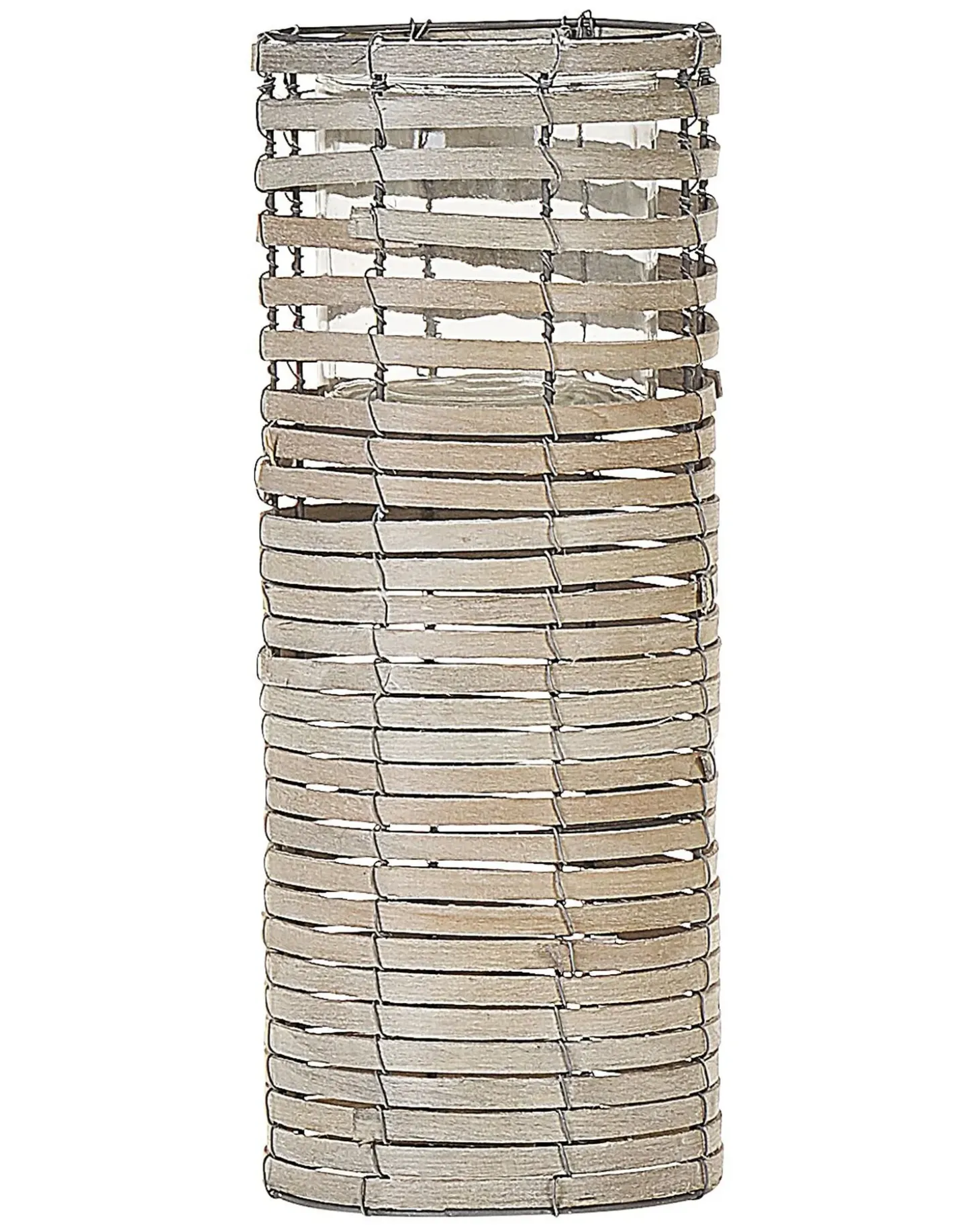 Sæt af 3 lysestager ROVARE Poppeltræ 60/39/25 cm Grå