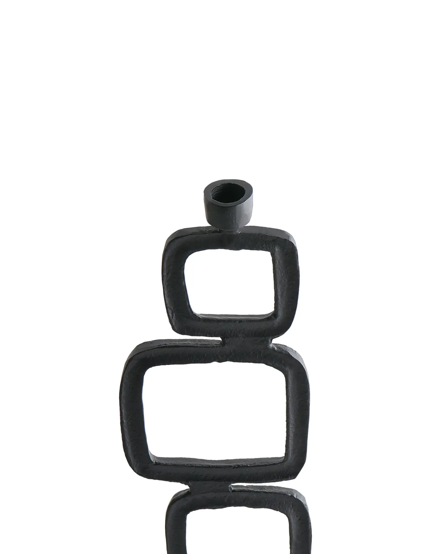 Sæt af 2 lysestager SIPANJE Metal 35/48 cm Sort
