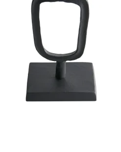 Sæt af 2 lysestager SIPANJE Metal 35/48 cm Sort