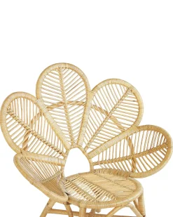 Sæt af 2 påfuglestole FLORENTINE Rattan Naturlig