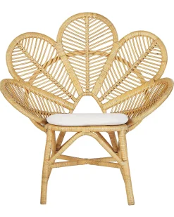 Sæt af 2 påfuglestole FLORENTINE Rattan Naturlig
