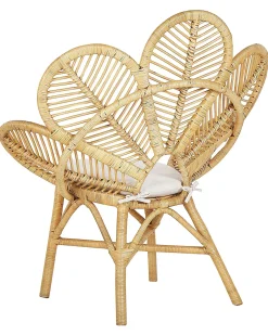 Sæt af 2 påfuglestole FLORENTINE Rattan Naturlig