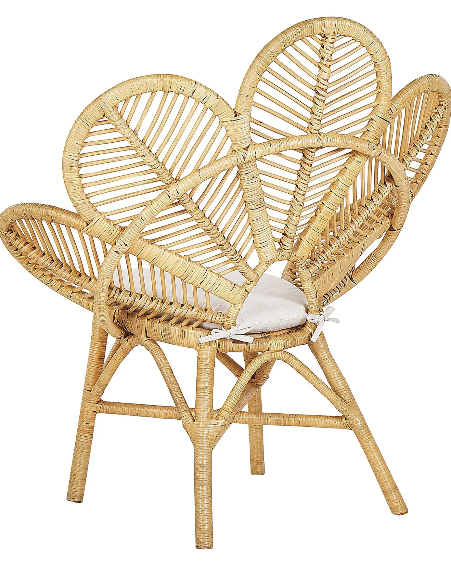 Sæt af 2 påfuglestole FLORENTINE Rattan Naturlig