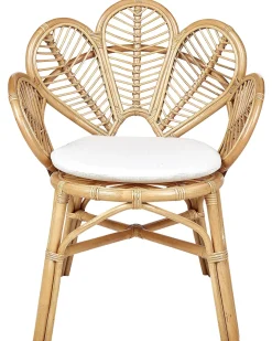 Sæt af 2 påfuglestole FLORENTINE II Rattan Naturlig