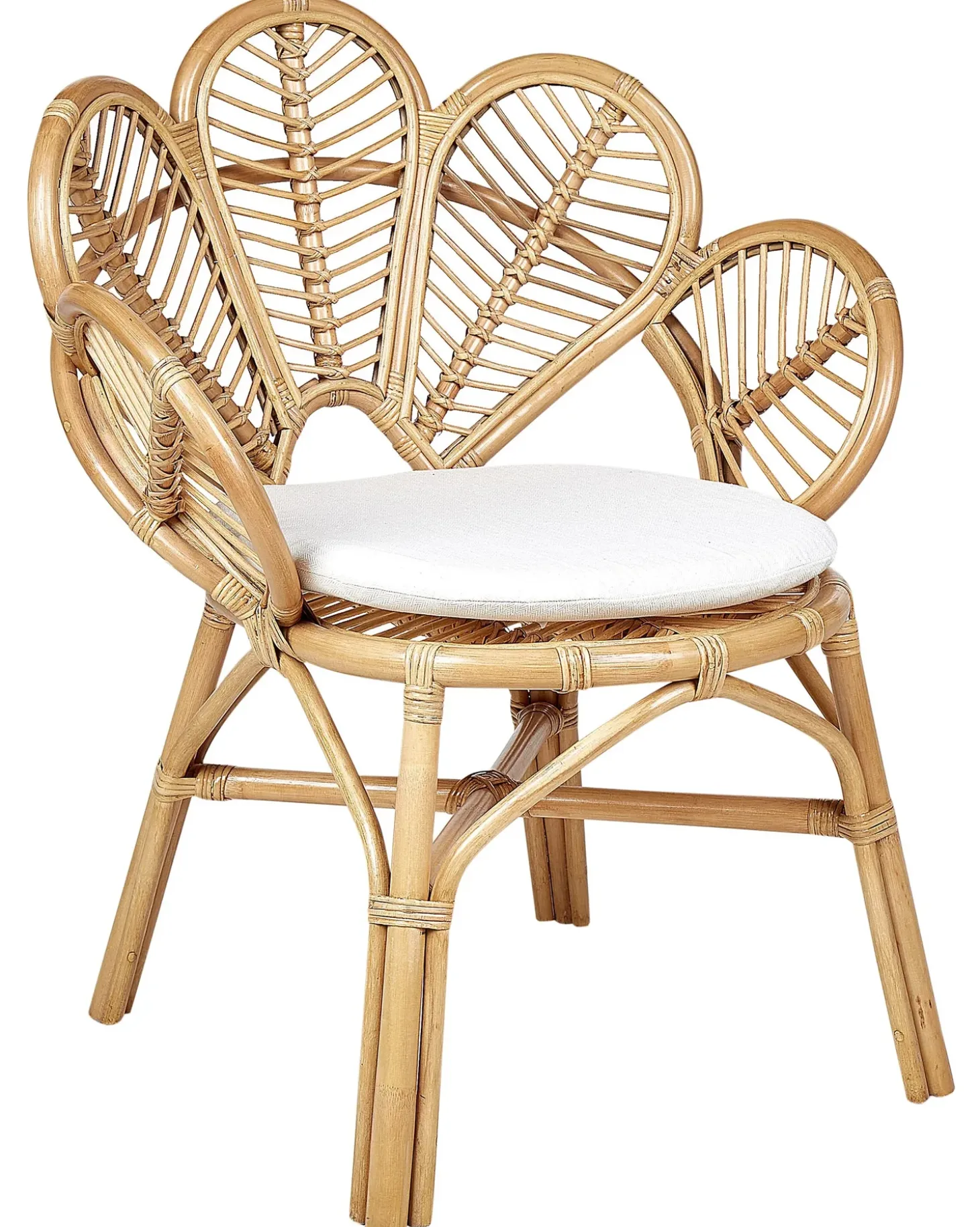 Sæt af 2 påfuglestole FLORENTINE II Rattan Naturlig