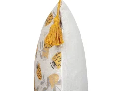 Sæt af 2 pyntepuder ABUTILON 45 x 45 cm Beige Blomstermønster