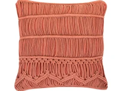 Sæt af 2 pyntepuder AKKOY Bomuld 45 x 45 cm Orange Geometrisk mønster