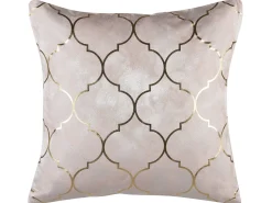Sæt af 2 pyntepuder ALYSSUM 45 x 45 cm Lyserød Trellis-mønster