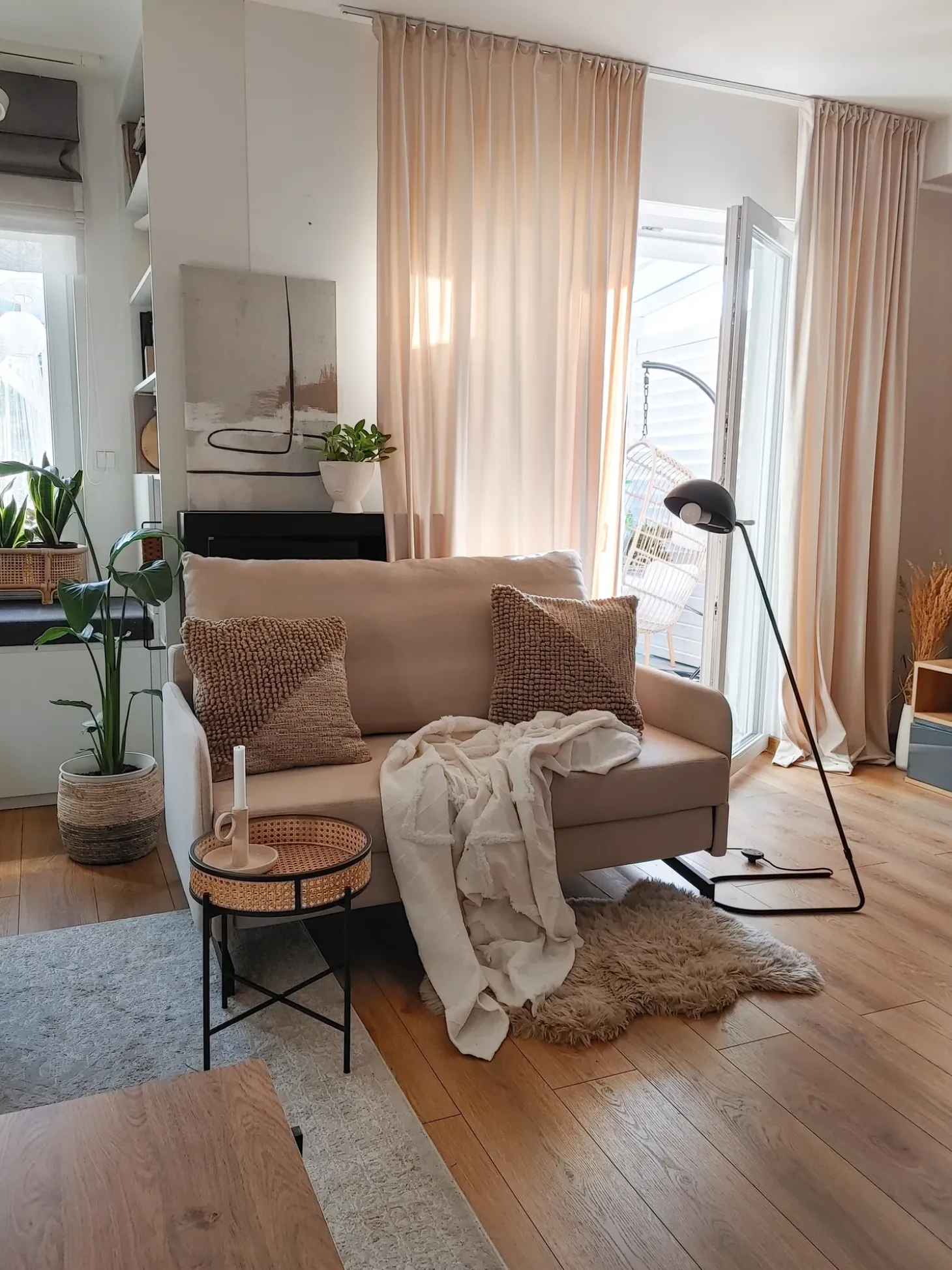 Sæt af 2 pyntepuder ASLANAPA Bomuld 45 x 45 cm Beige Ensfarvet