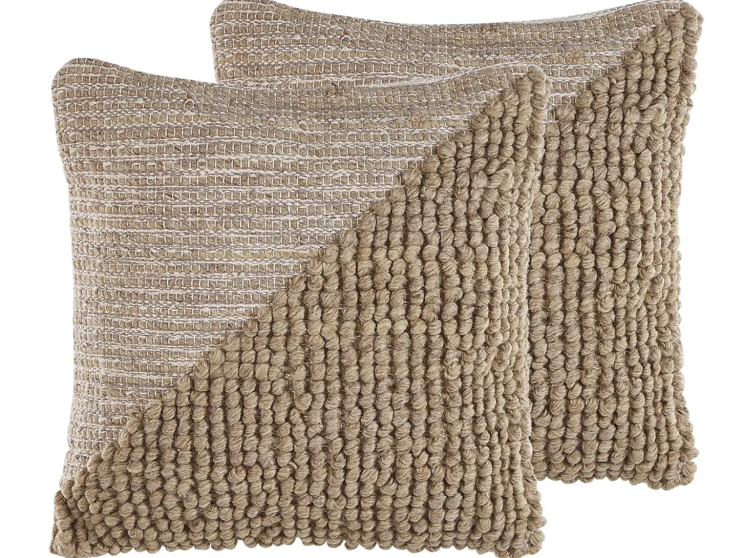 Sæt af 2 pyntepuder ASLANAPA Bomuld 45 x 45 cm Beige Ensfarvet