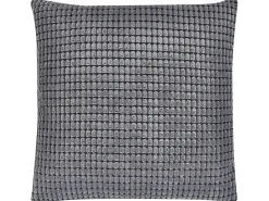 Sæt af 2 pyntepuder ASPIDISTRA Velour 45 x 45 cm Grå Geometrisk mønster