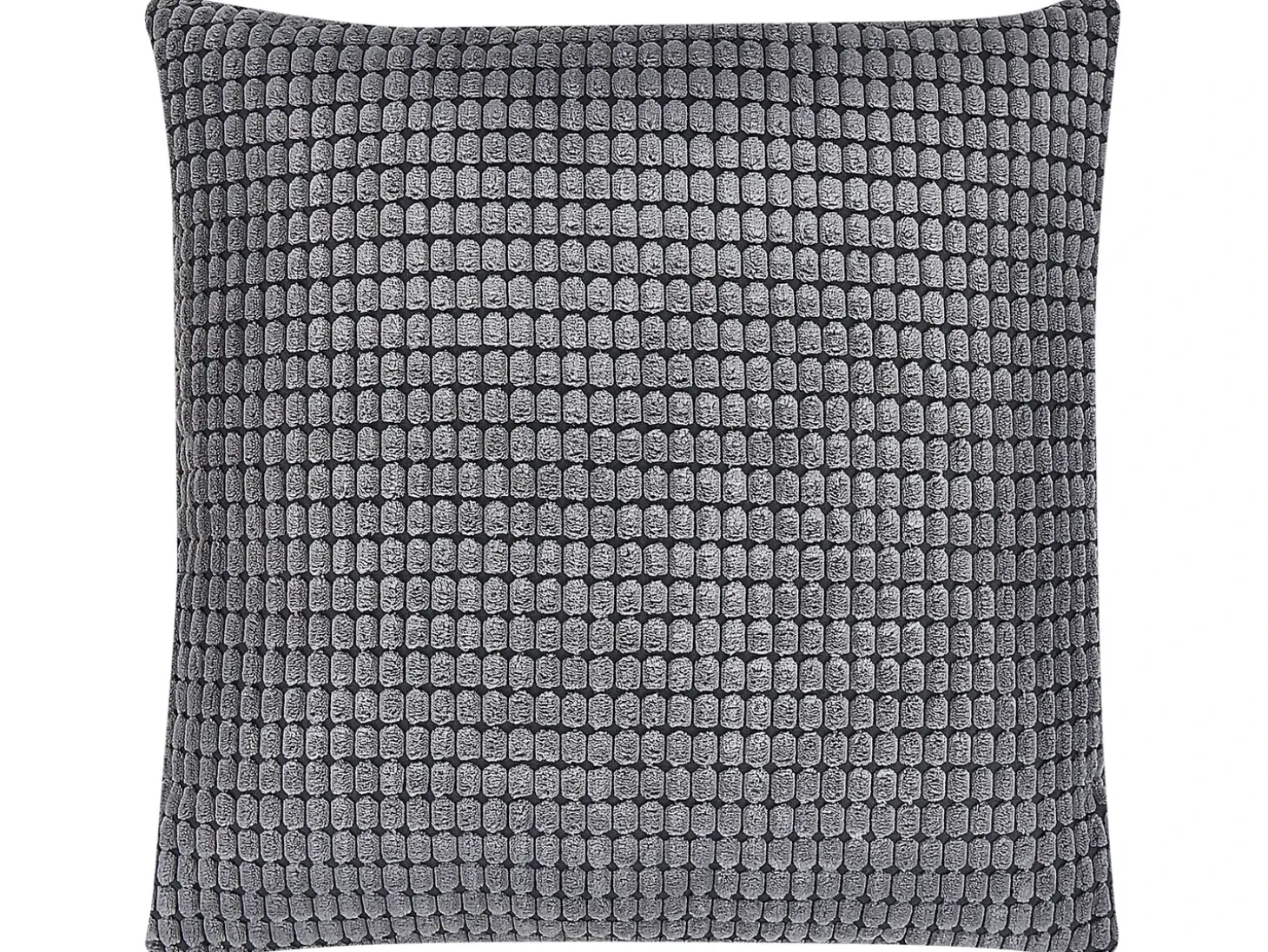 Sæt af 2 pyntepuder ASPIDISTRA Velour 45 x 45 cm Grå Geometrisk mønster