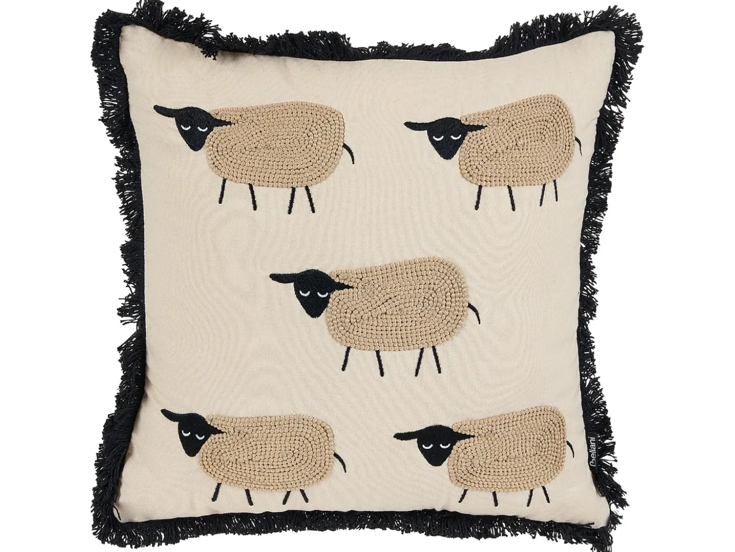 Sæt af 2 pyntepuder BANNU Boucle 45 x 45 cm Beige