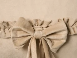 Sæt af 2 pyntepuder BELLE Velour 30 x 50 cm Beige Ensfarvet