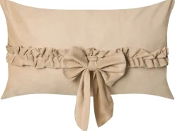 Sæt af 2 pyntepuder BELLE Velour 30 x 50 cm Beige Ensfarvet