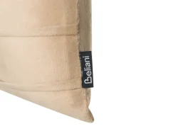 Sæt af 2 pyntepuder BELLE Velour 30 x 50 cm Beige Ensfarvet
