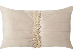 Sæt af 2 pyntepuder BELLE Velour 30 x 50 cm Lys Beige Ensfarvet