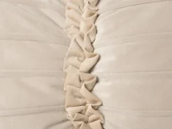 Sæt af 2 pyntepuder BELLE Velour 30 x 50 cm Lys Beige Ensfarvet