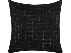 Sæt af 2 pyntepuder BELLFLOWER 45 x 45 cm Sort Geometrisk mønster