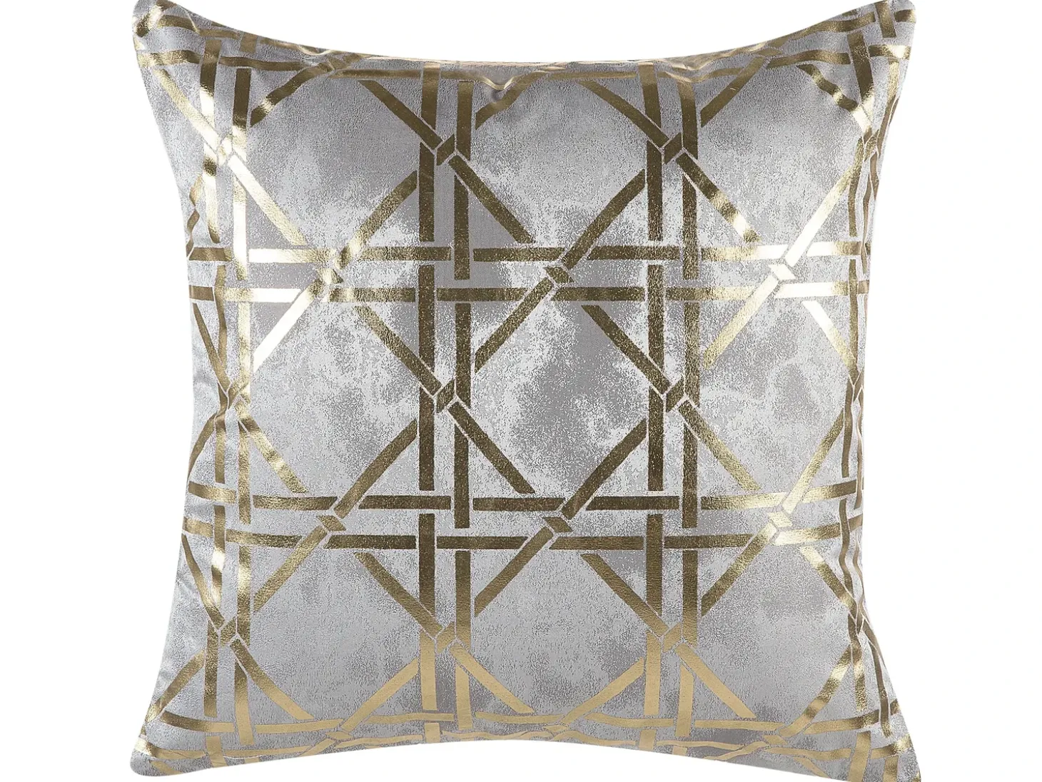 Sæt af 2 pyntepuder CASSIA 45 x 45 cm Grå Geometrisk mønster