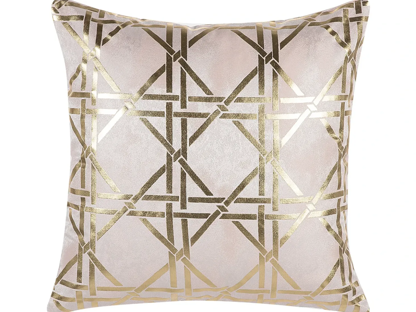 Sæt af 2 pyntepuder CASSIA 45 x 45 cm Lyserød Geometrisk mønster