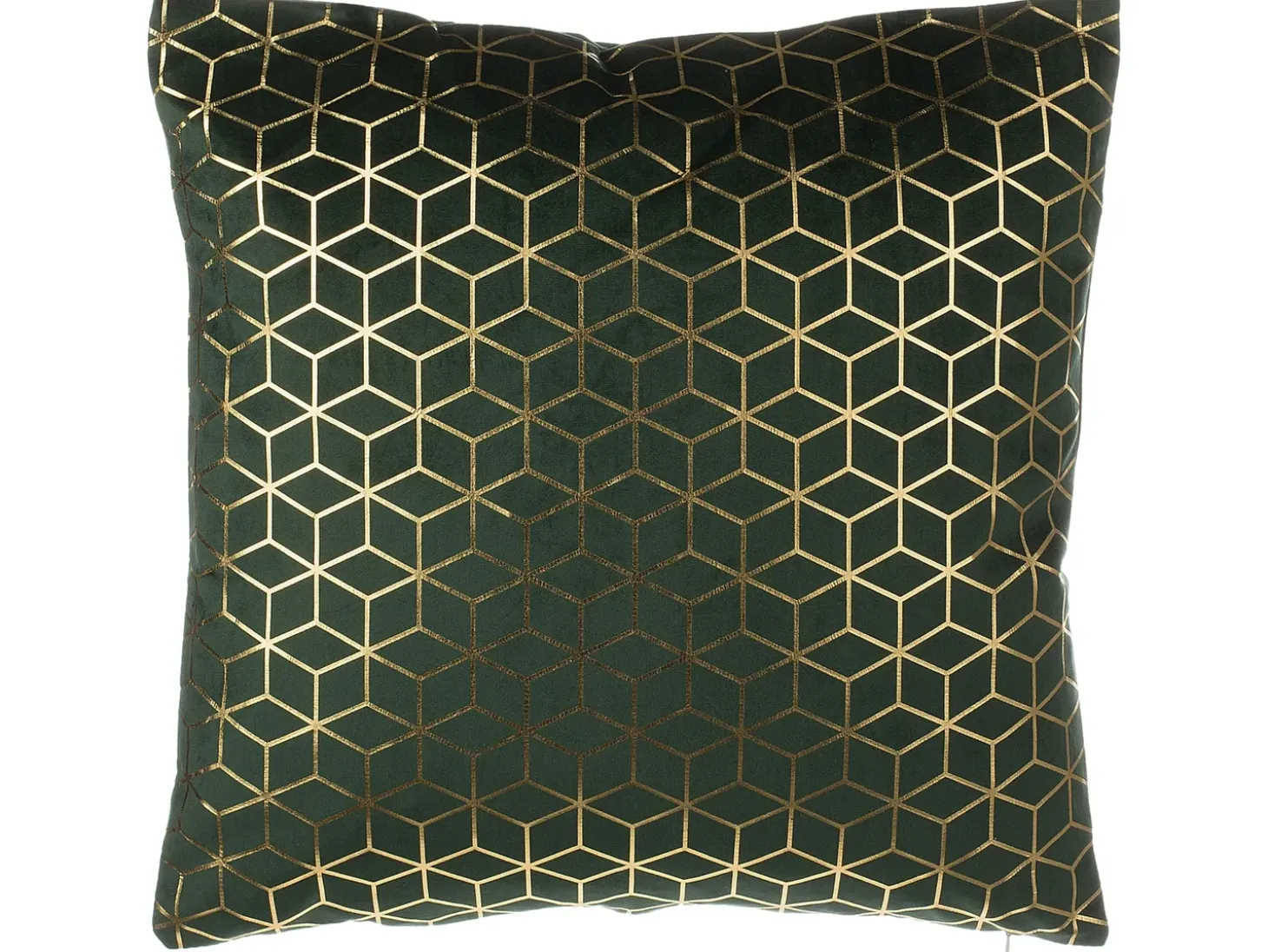 Sæt af 2 pyntepuder CELOSIA Velour 45 x 45 cm Mørkegrøn Geometrisk mønster