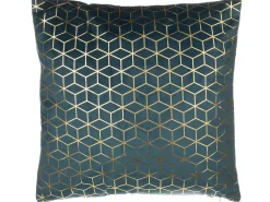 Sæt af 2 pyntepuder CELOSIA Velour 45 x 45 cm Blågrøn Geometrisk mønster