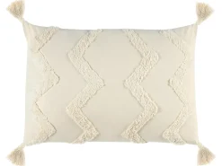 Sæt af 2 pyntepuder CERINTHE Bomuld 40 x 60 cm Lys Beige Chevronmønster