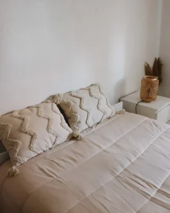 Sæt af 2 pyntepuder CERINTHE Bomuld 40 x 60 cm Lys Beige Chevronmønster