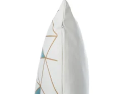 Sæt af 2 pyntepuder CLARKIA Bomuld 45 x 45 cm Blå Geometrisk mønster
