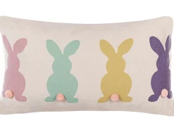 Sæt af 2 pyntepuder CLUSIA 30 x 50 cm Beige