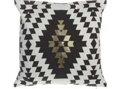 Sæt af 2 pyntepuder COLEUS Bomuld 45 x 45 cm Sort Geometrisk mønster