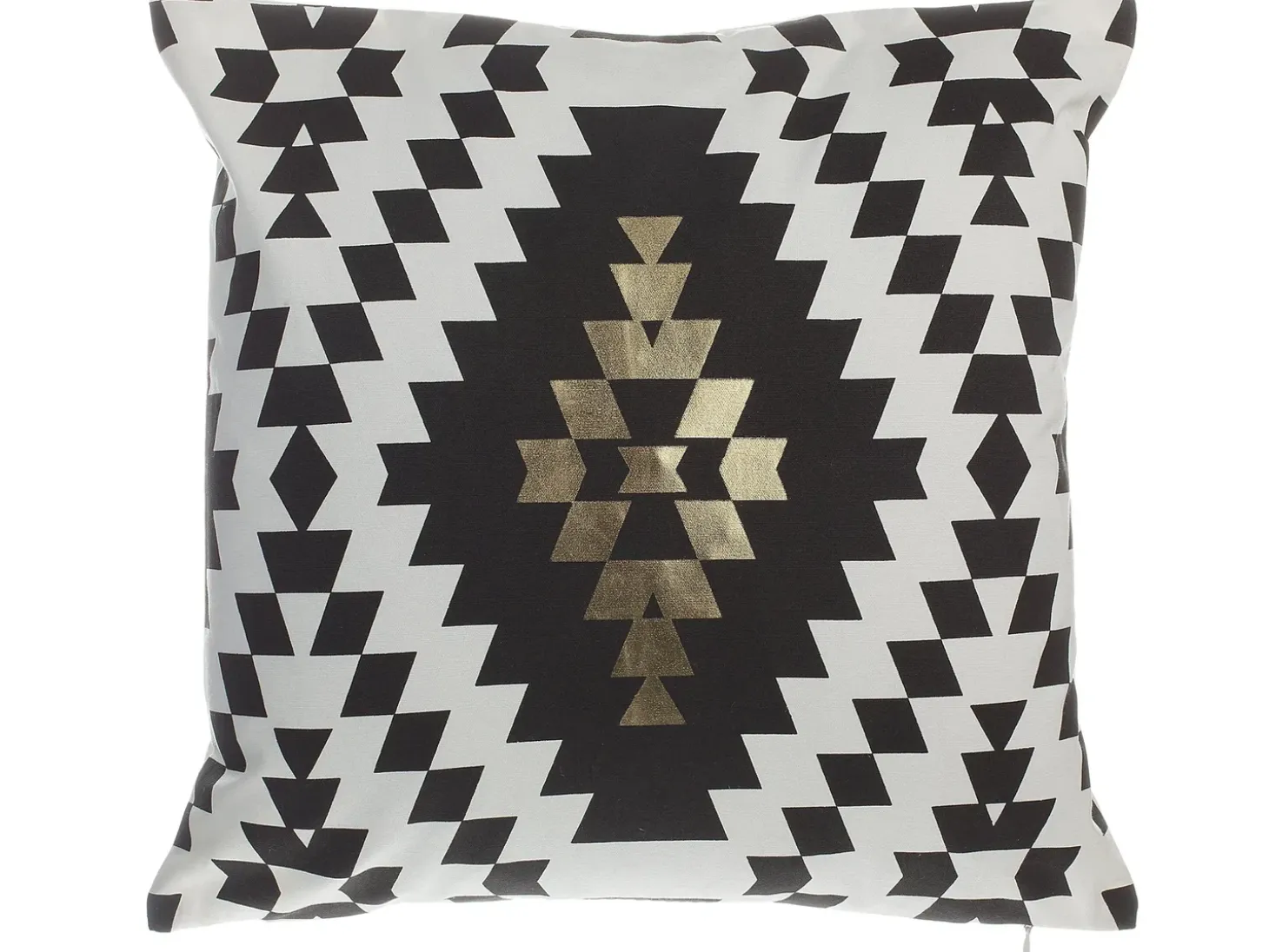 Sæt af 2 pyntepuder COLEUS Bomuld 45 x 45 cm Sort Geometrisk mønster