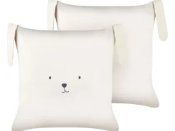 Sæt af 2 pyntepuder CONEY Bomuld 45 x 45 cm Lys Beige