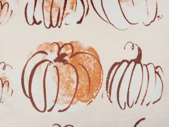 Sæt af 2 pyntepuder CUCURBITA Velour 45 x 45 cm Beige Plante mønster