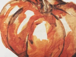 Sæt af 2 pyntepuder CURBITA Velour 45 x 45 cm Beige Plante mønster