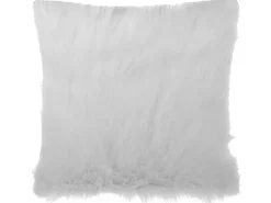 Sæt af 2 pyntepuder DAISY Kunstig pels 45 x 45 cm Lys Beige Ensfarvet