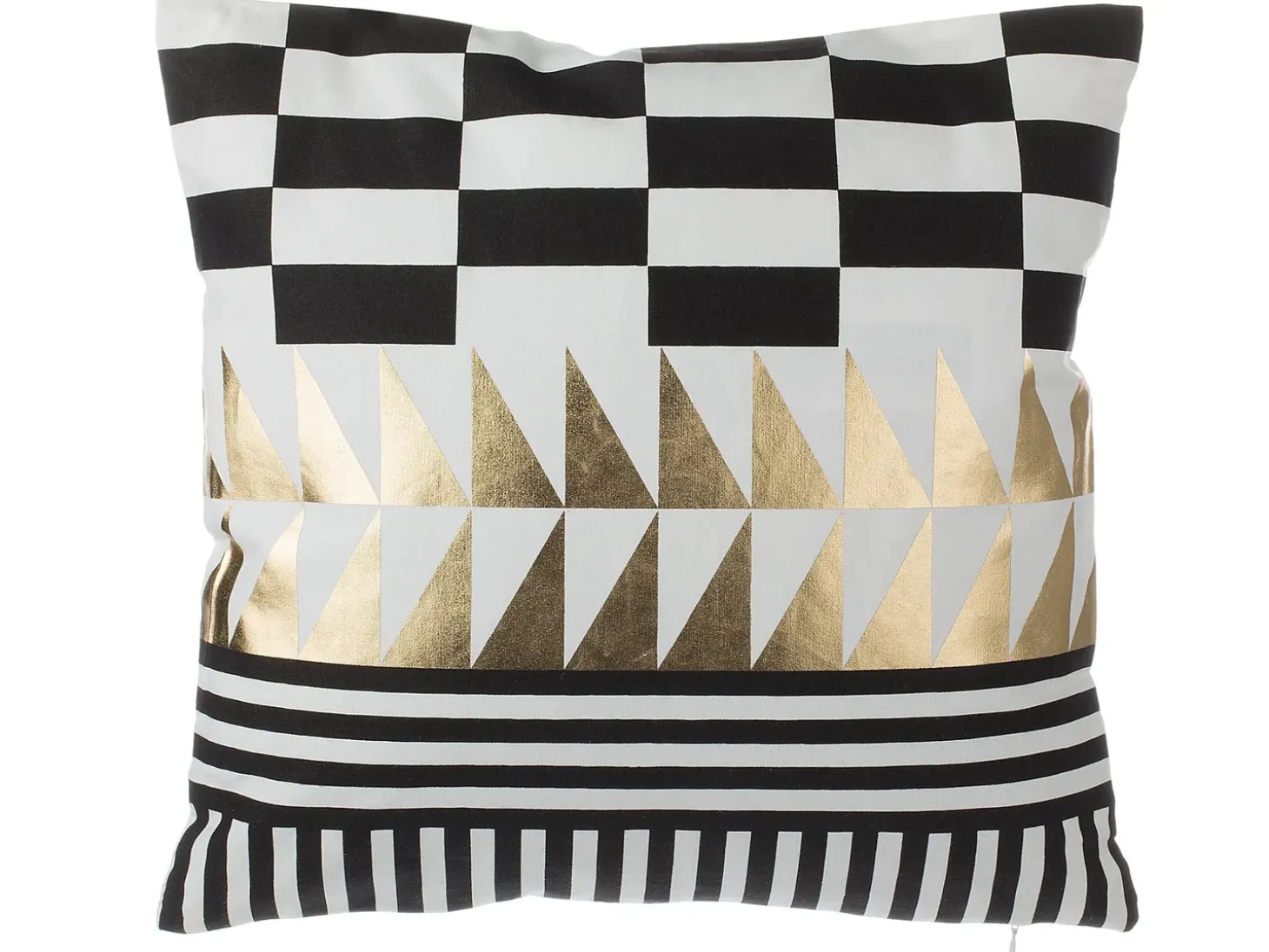 Sæt af 2 pyntepuder DALIA Bomuld 45 x 45 cm Sort Geometrisk mønster