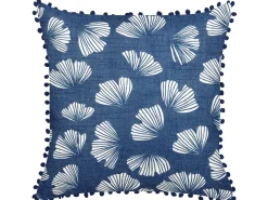 Sæt af 2 pyntepuder DANDELION 45 x 45 cm Mørkeblå Plante mønster