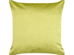 Sæt af 2 pyntepuder DELICIOSA Velour 45 x 45 cm Lysegrøn Plante mønster