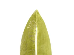 Sæt af 2 pyntepuder DELICIOSA Velour 45 x 45 cm Lysegrøn Plante mønster
