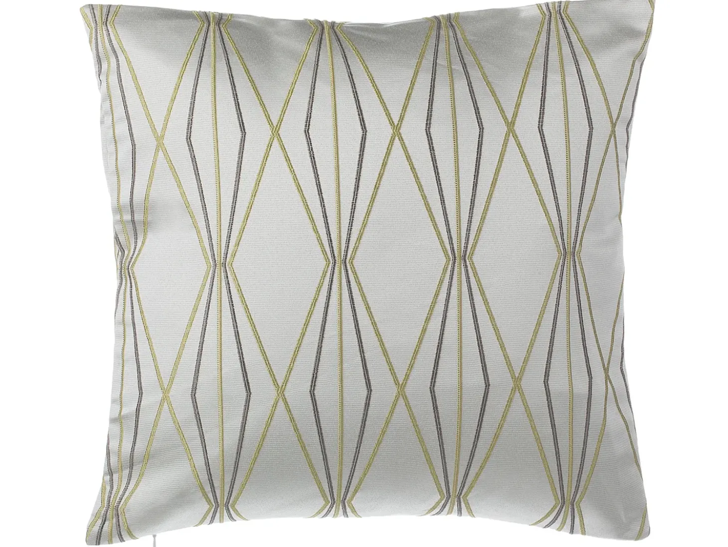 Sæt af 2 pyntepuder FENNEL 45 x 45 cm Hvid Geometrisk mønster