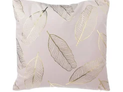 Sæt af 2 pyntepuder FREESIA Velour 45 x 45 cm Lyserød Plante mønster