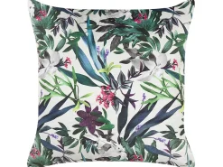 Sæt af 2 pyntepuder GASTERIA Velour 45 x 45 cm Grøn Plante mønster