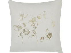 Sæt af 2 pyntepuder GOMPHRENA 45 x 45 cm Lys Beige Plante mønster
