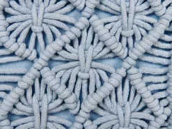 Sæt af 2 pyntepuder GOREME Boucle 45 x 45 cm Blå Geometrisk mønster