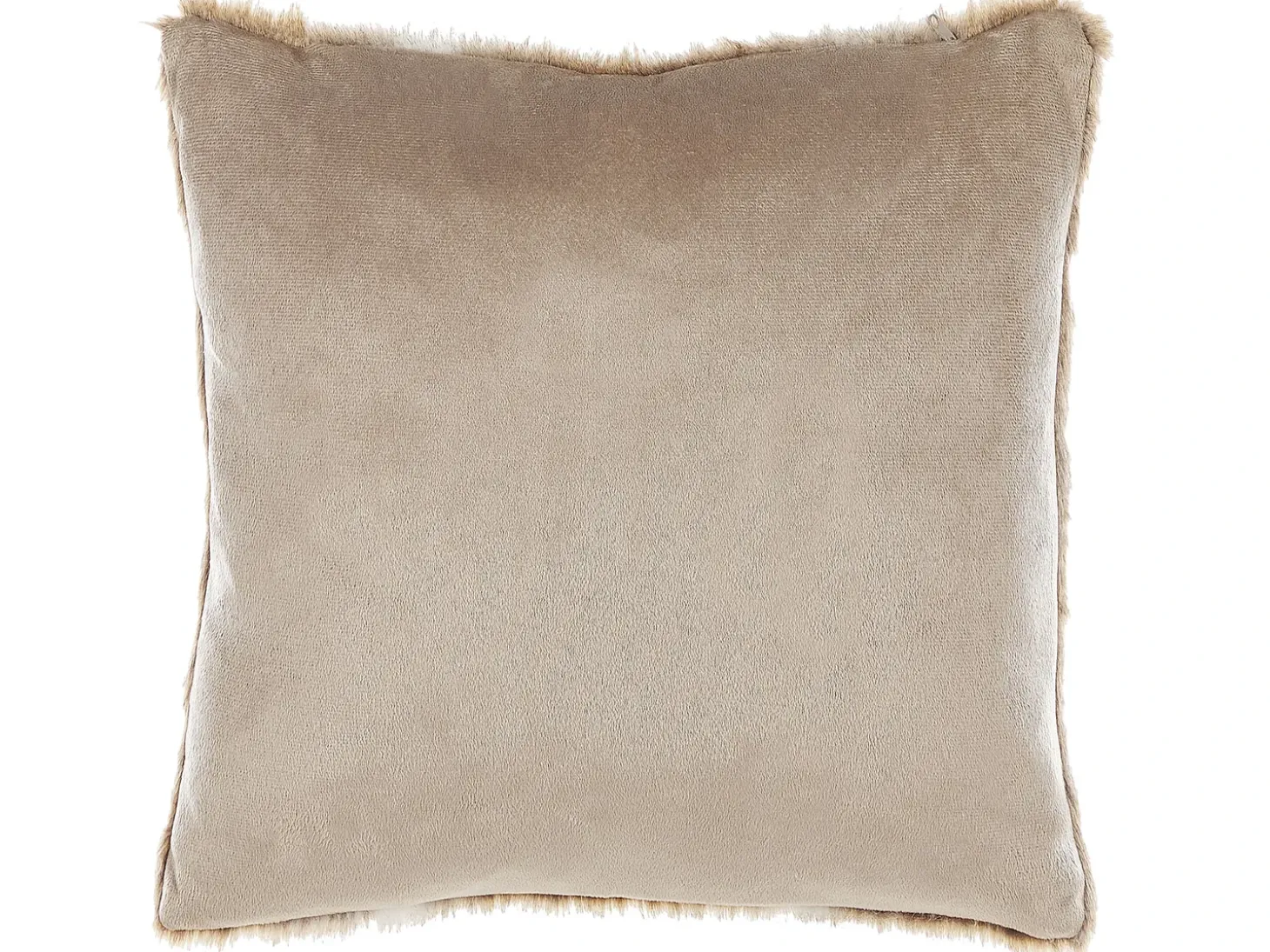 Sæt af 2 pyntepuder HORDEUM Kunstig pels 45 x 45 cm Lysebrun Ensfarvet
