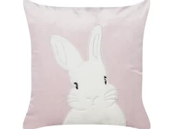 Sæt af 2 pyntepuder IBERIS Velour 45 x 45 cm Lyserød