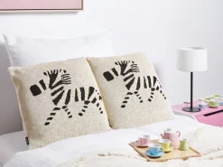 Sæt af 2 pyntepuder JABORI Bomuld 45 x 45 cm Beige