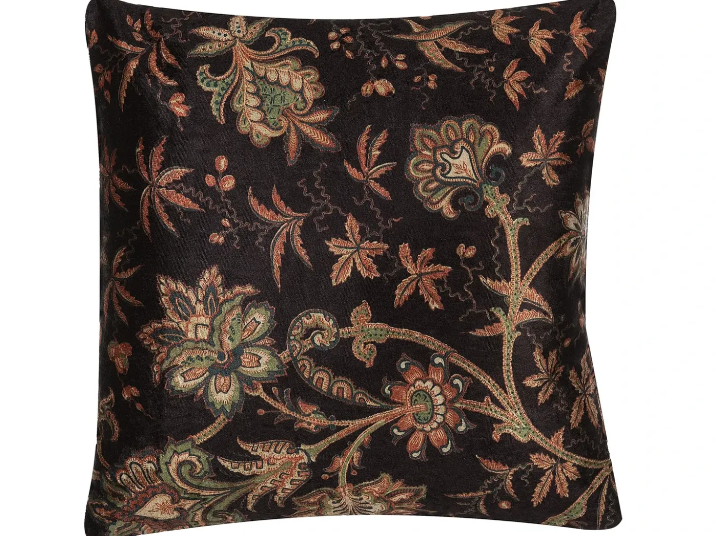 Sæt af 2 pyntepuder KARUR Bomuld 45 x 45 cm Brun Blomstermønster